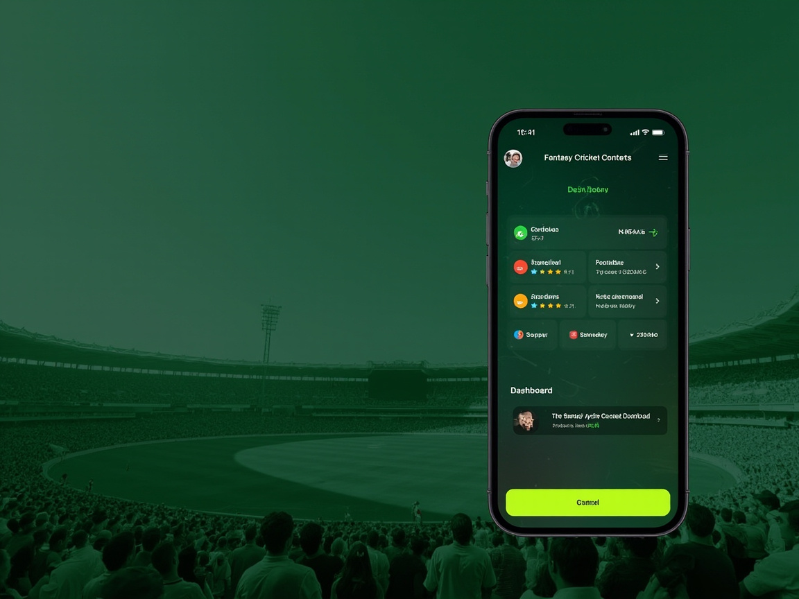 Rupee11 Fantasy companion app preview showing live IPL fantasy contests on a mobile screen